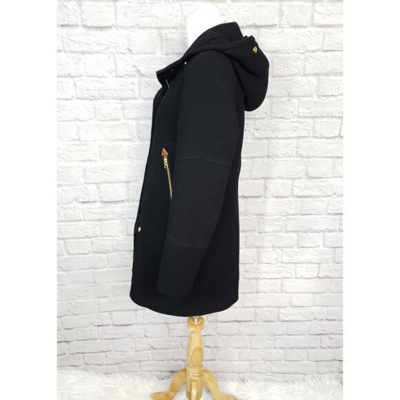 J. Crew Chateau Parka in Italian Stadium-cloth Wool Black Size 6 - Picture 9 of 14